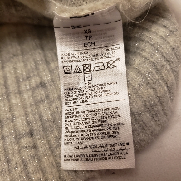 Ribbed Striped Sparkling Sweater Size XS - Picture 8 of 10